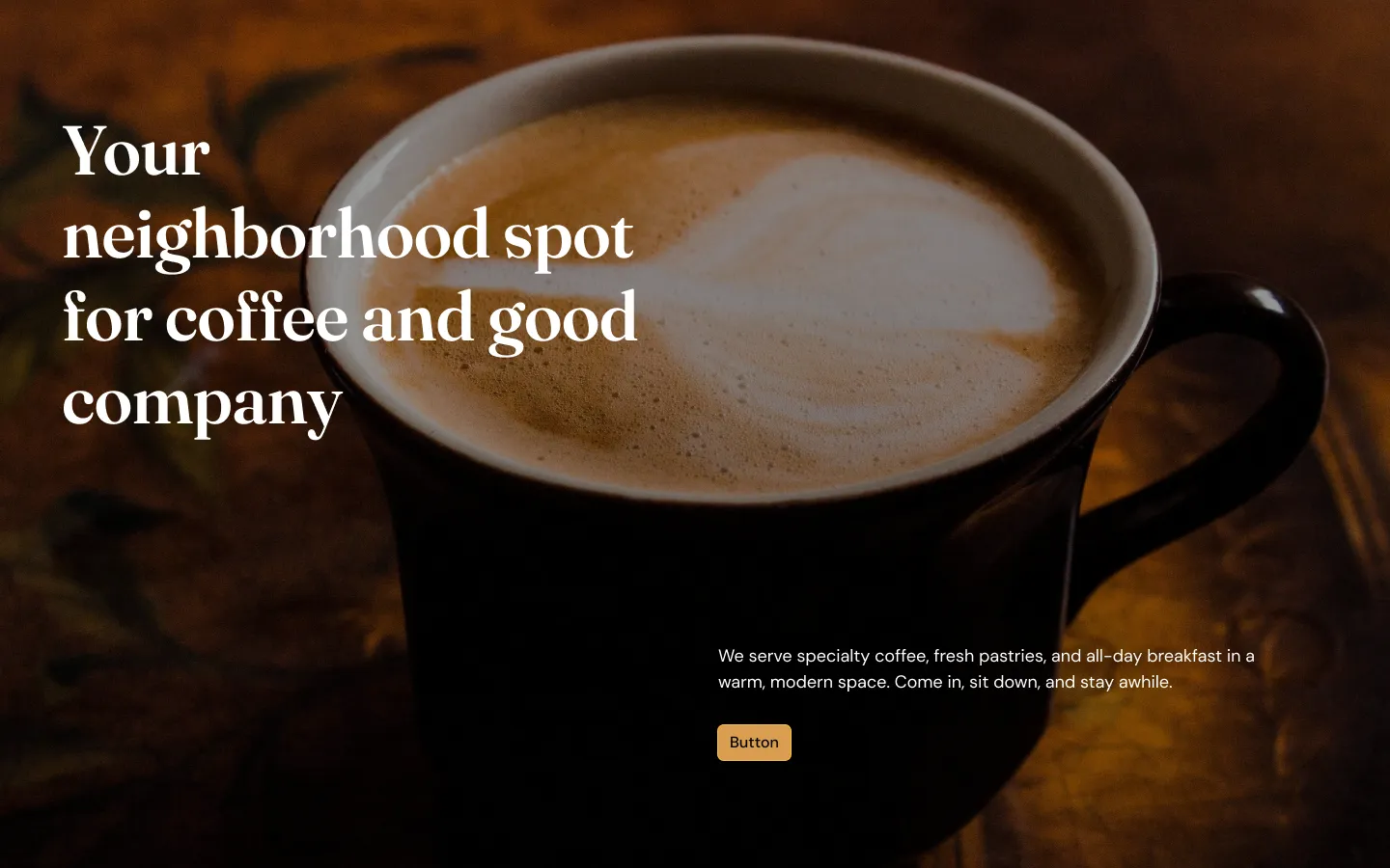 Hearth & Honey warm café website — Hearth & Honey
